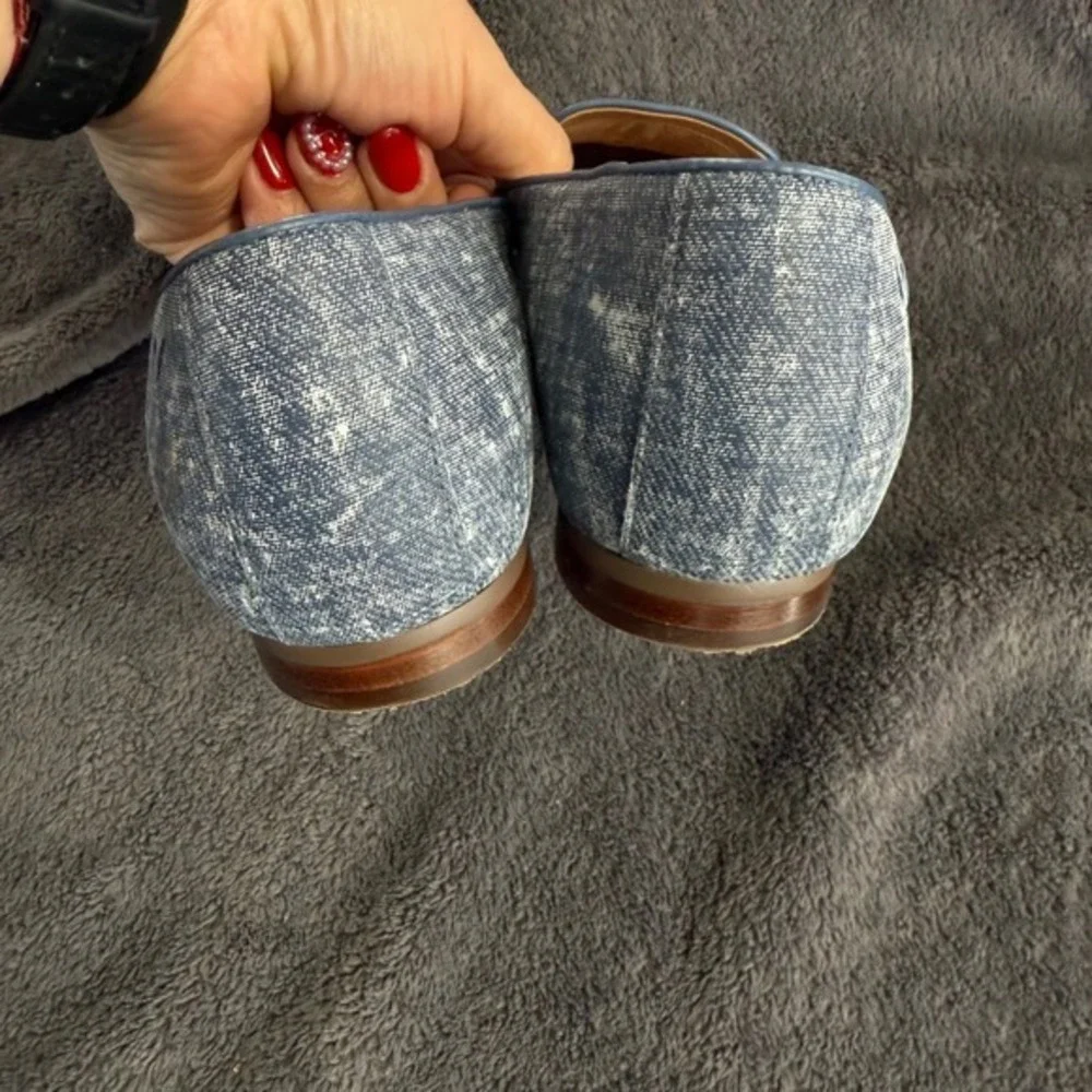 Vionic Loafers Women Denim Print Slip On Flats Shoes Size 9.5‎